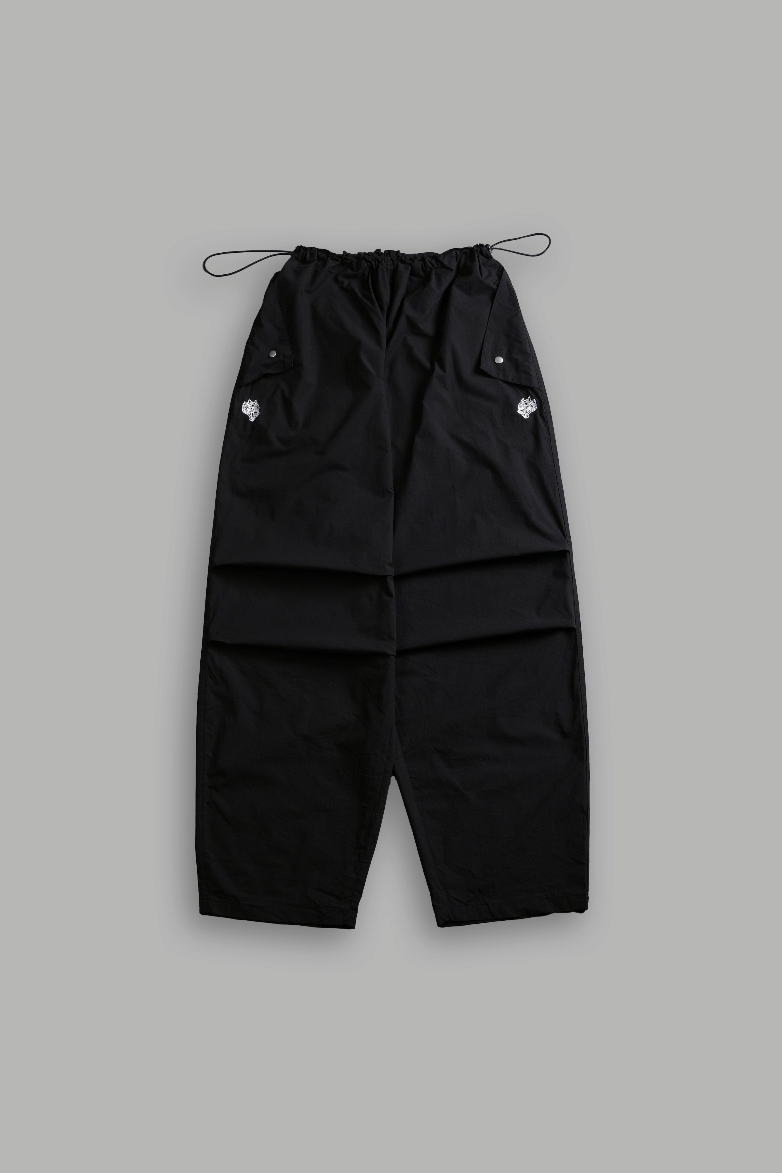 Dual Wolf Chopper Hacker Pants V2 in Black