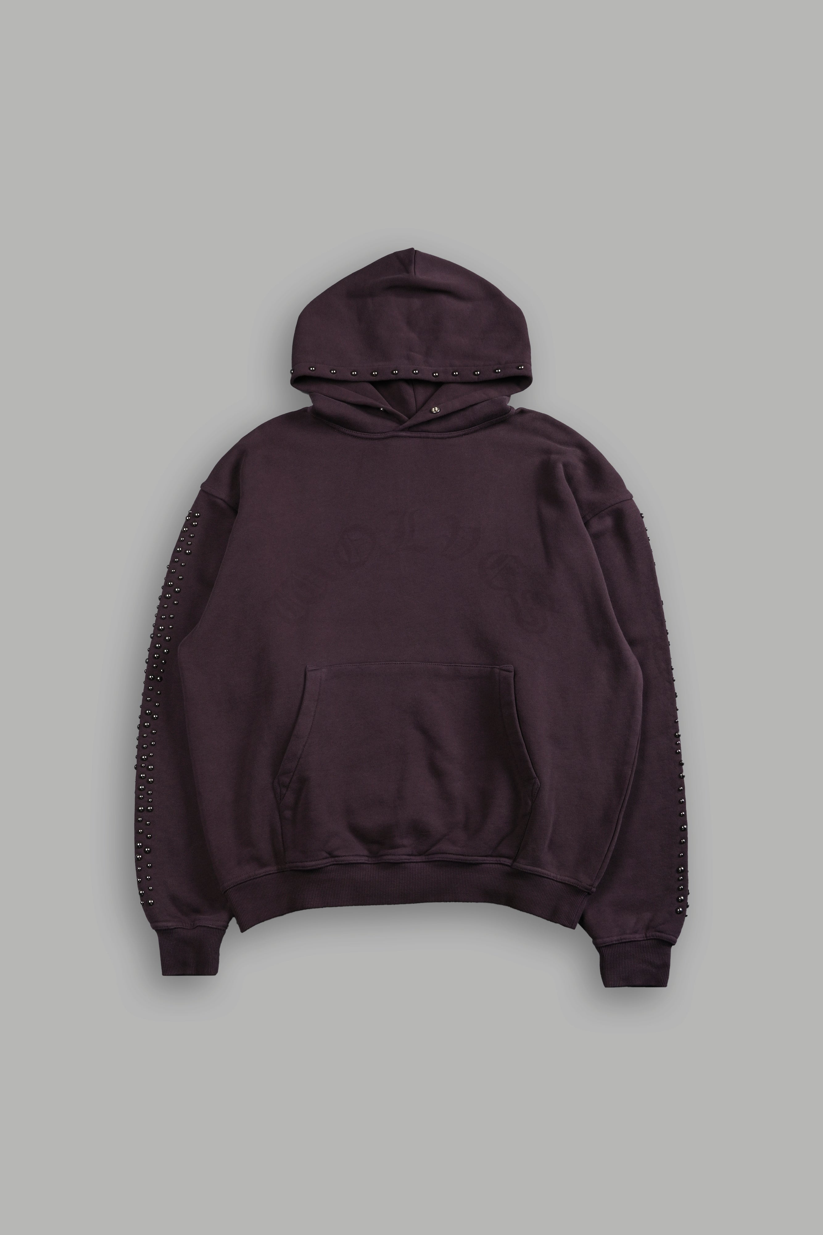 Chopper Stud "Pierce" Hoodie in Darc Garnet Horizon Sun Fade