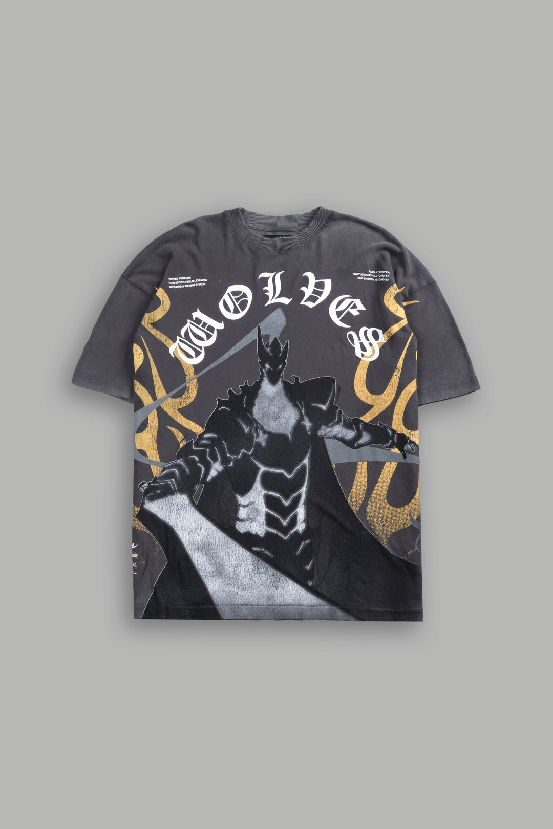 Igris Ascends Premium Oversized Tee in Wolf Gray