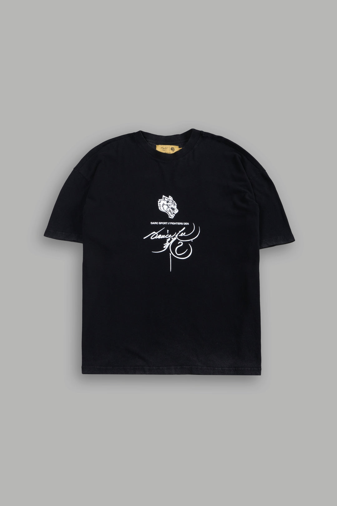 Bruce Lee Flame Premium Oversized Tee in Black