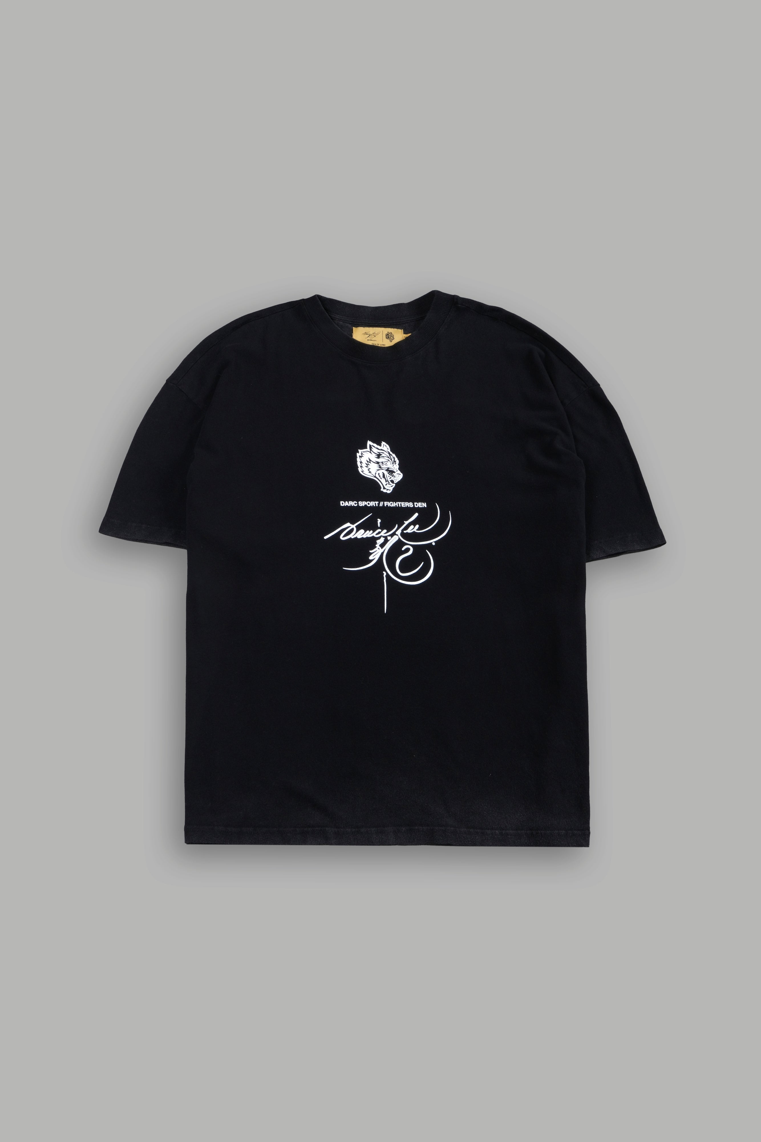 Bruce Lee Flame Premium Oversized Tee in Black
