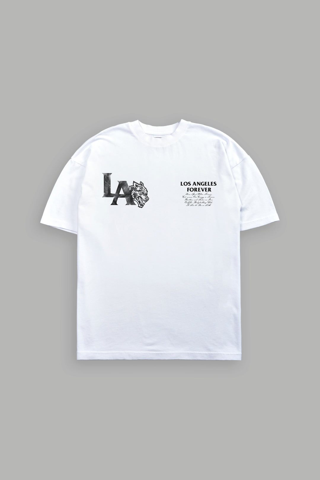La Wolves V2 Premium Oversized Tee in White