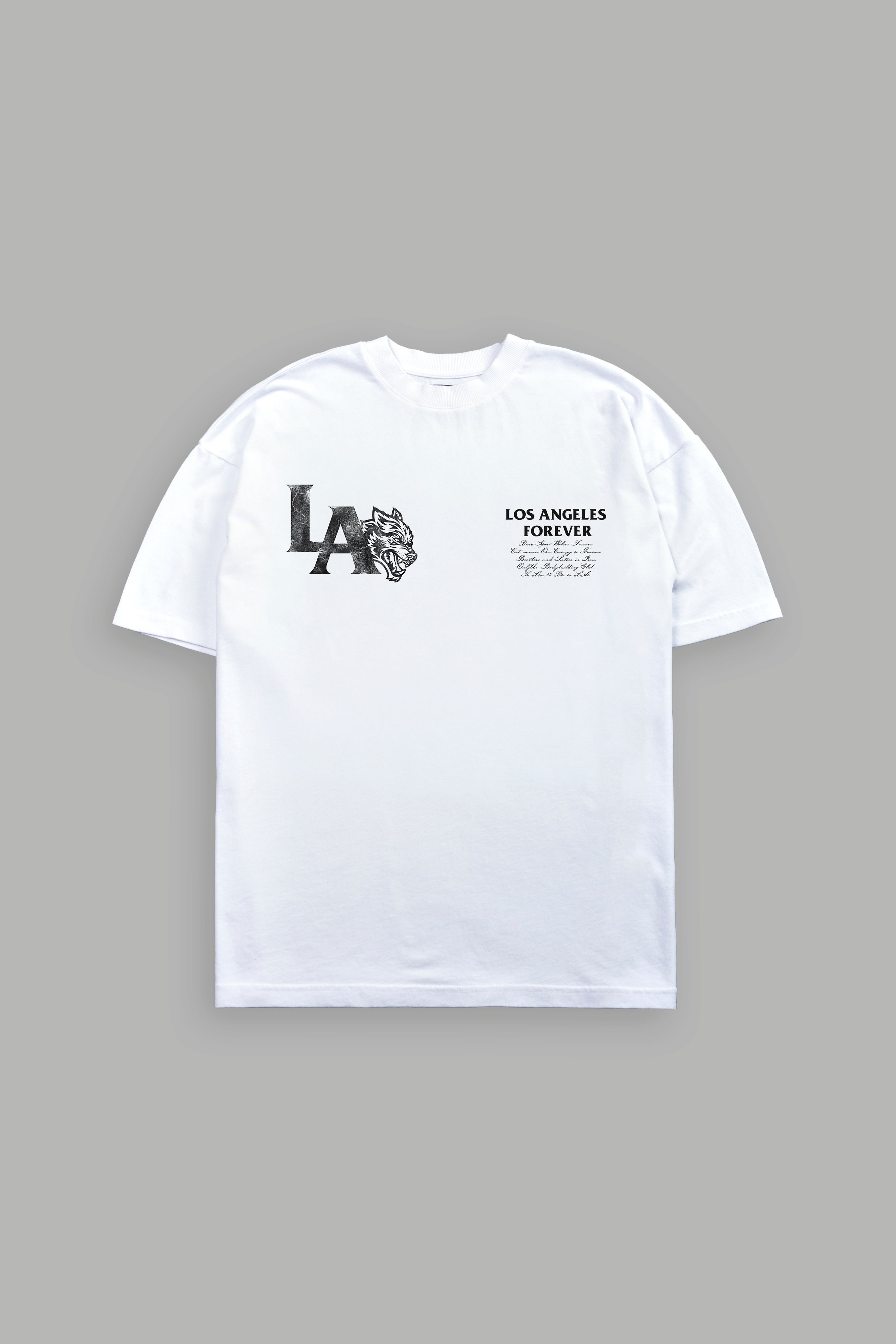La Wolves V2 Premium Oversized Tee in White