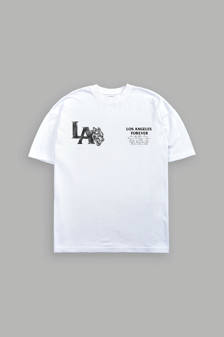 La Wolves V2 Premium Oversized Tee in White