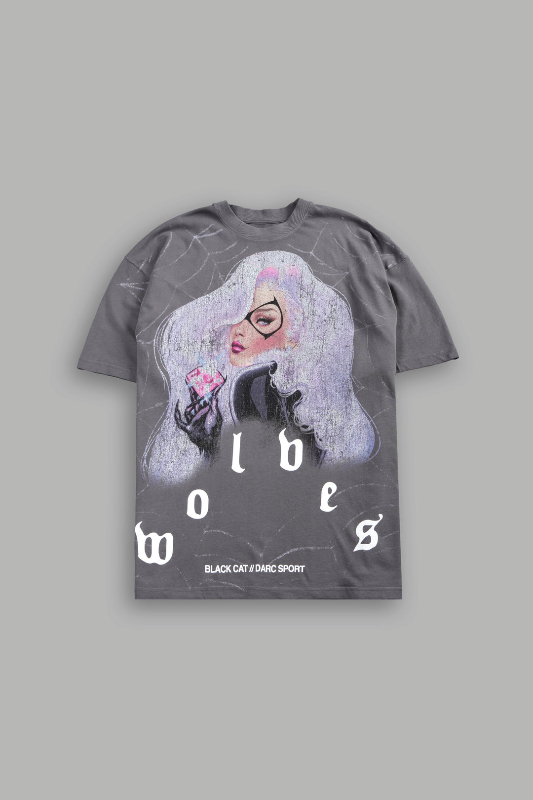 Cat Got Your Tongue Premium Oversized Tee in Slate Gray