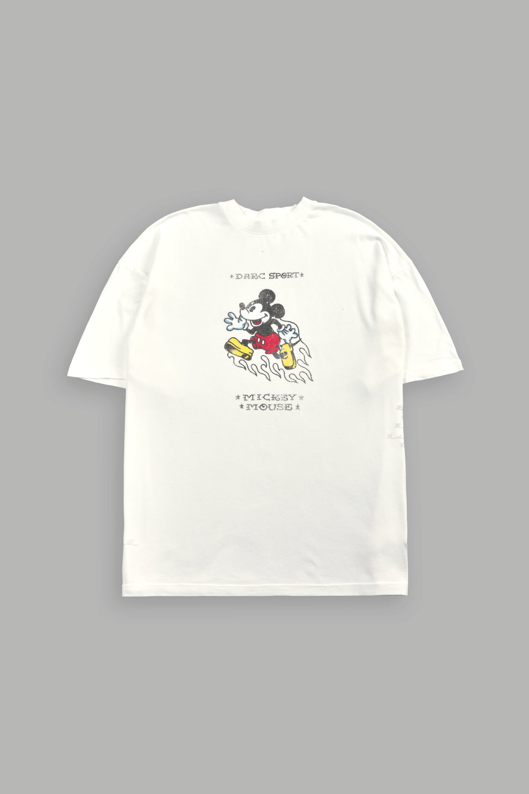 Mickey Mouse Energy Side-By-Side Series Premium Oversized Tee in Cream