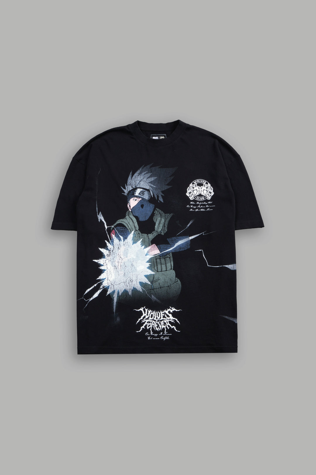 Kakashi Hatake "Side-By-Side" Series Premium Tee in Black