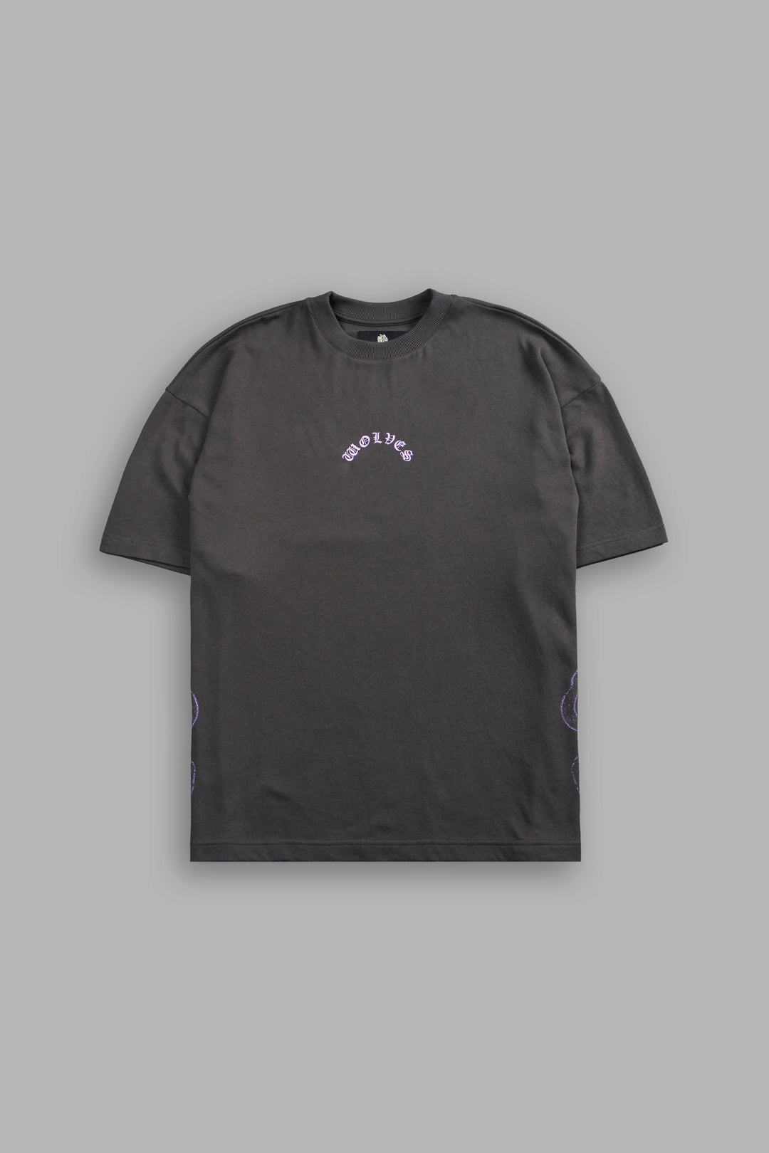 Wolves Never Back Down V2 Premium Oversized Tee in Wolf Gray