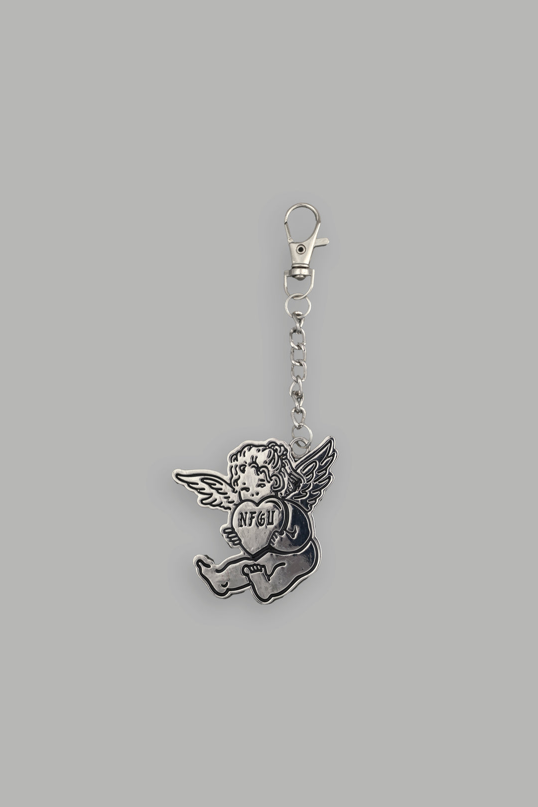 Cherub Core Keychain in Silver/Black