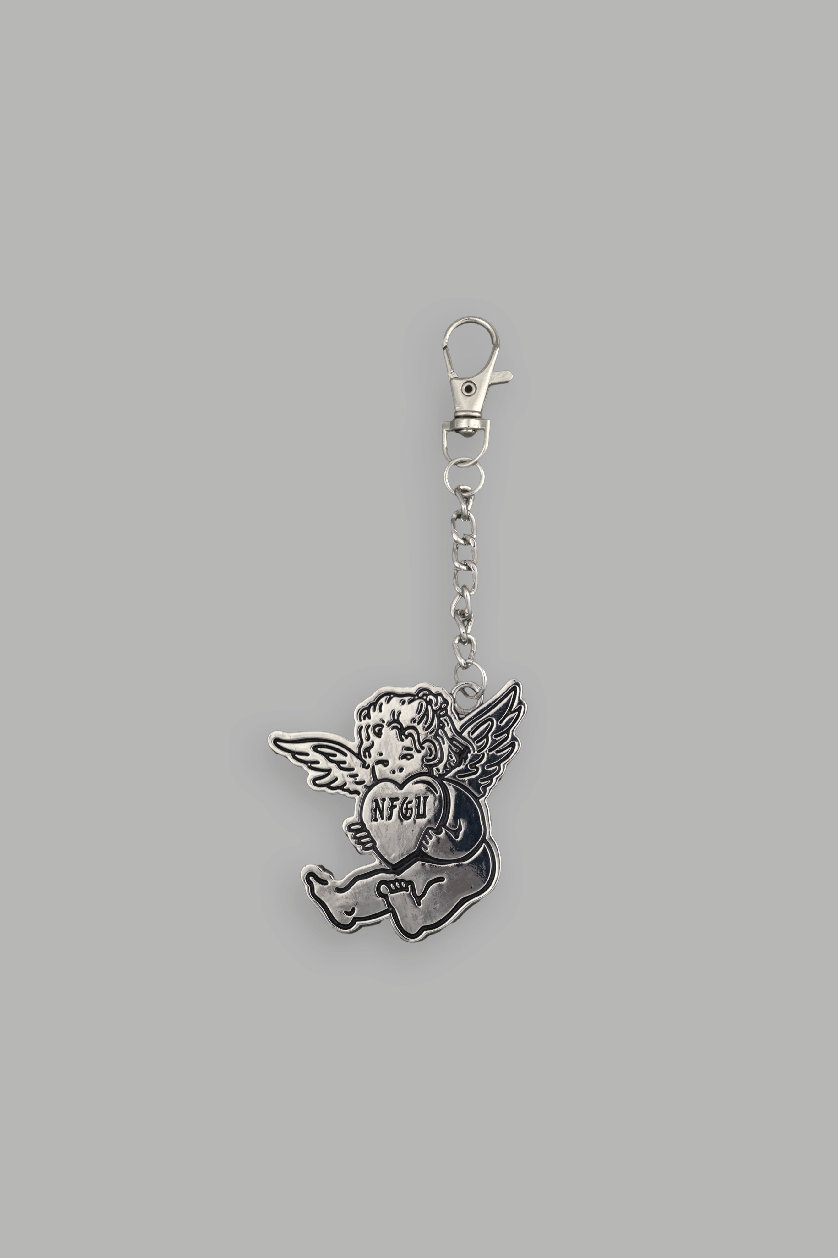 Cherub Core Keychain in Silver/Black