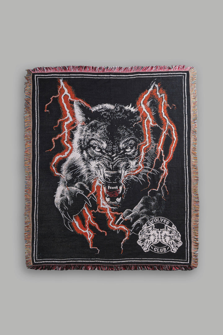 Trust Your Instinct Tapestry Blanket in Black