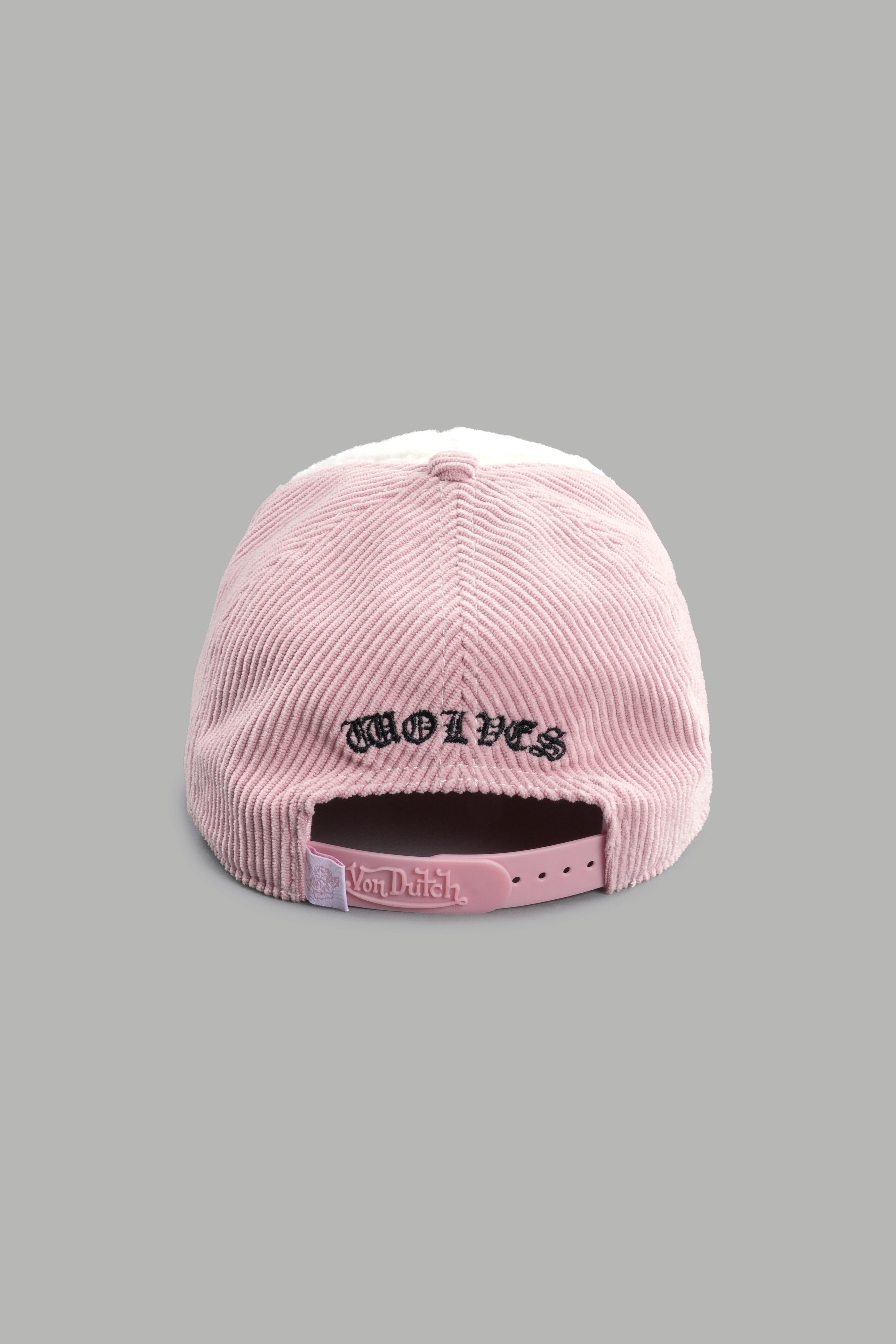 Cherub Eyeball Corduroy Trucker Hat in Bubblegum
