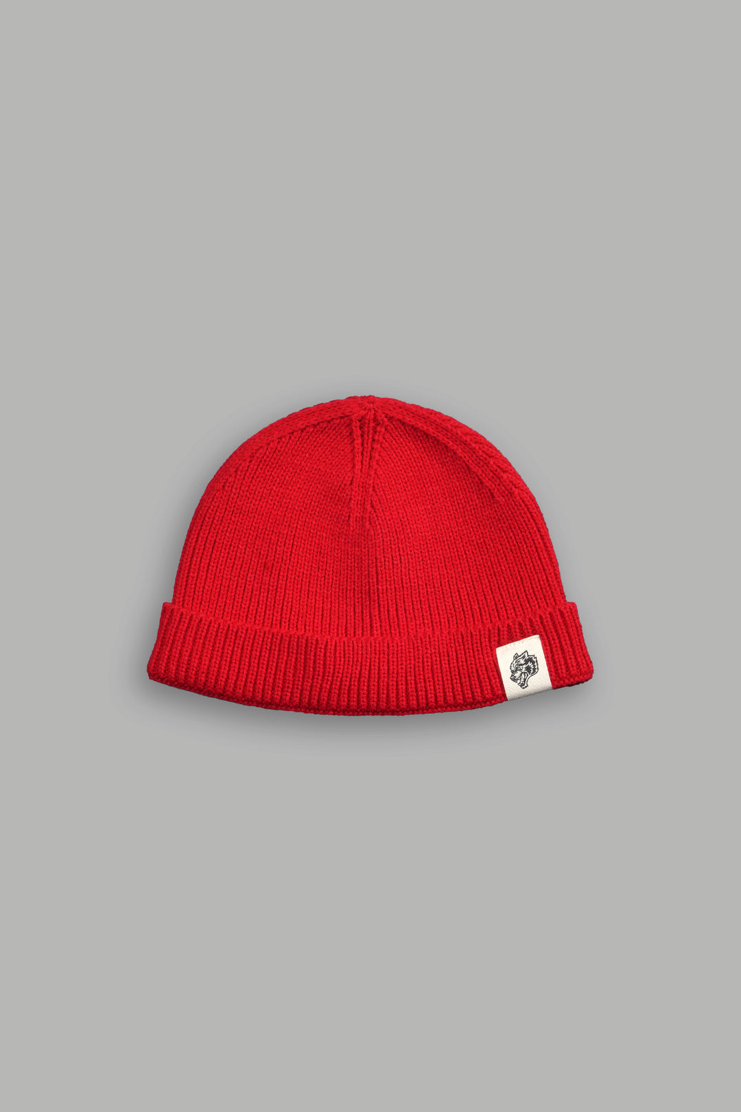 Wolf Patch V2 Beanie in Roman Red