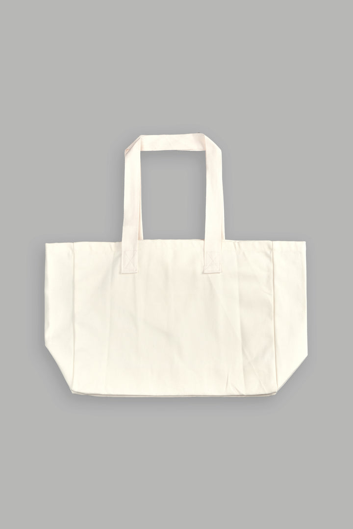 Wolves Gym V2 Canvas Tote in Cream