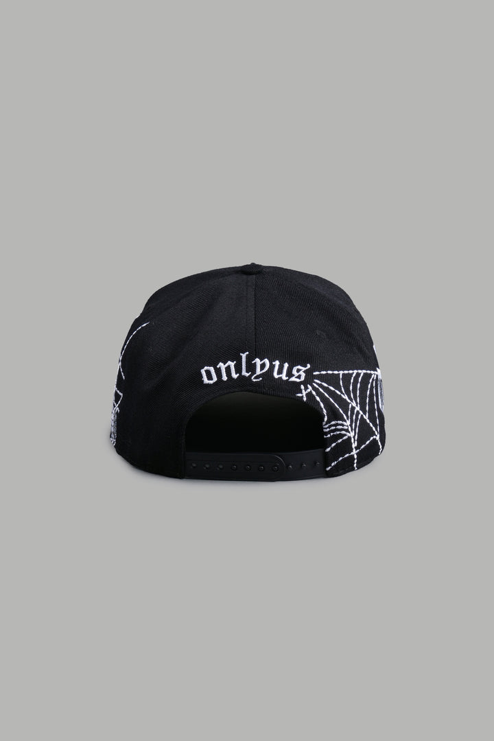 Webbed A Frame Snapback in Black