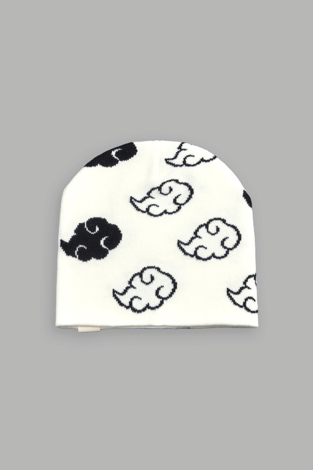 Wolf Clouds Cap Beanie in Cream/Black