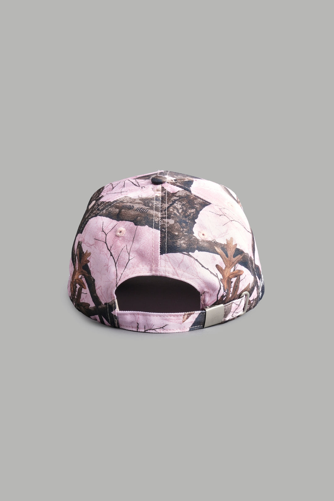 Our Passion 5 Panel Hat in Brown/Light Mauve Woodland Camo