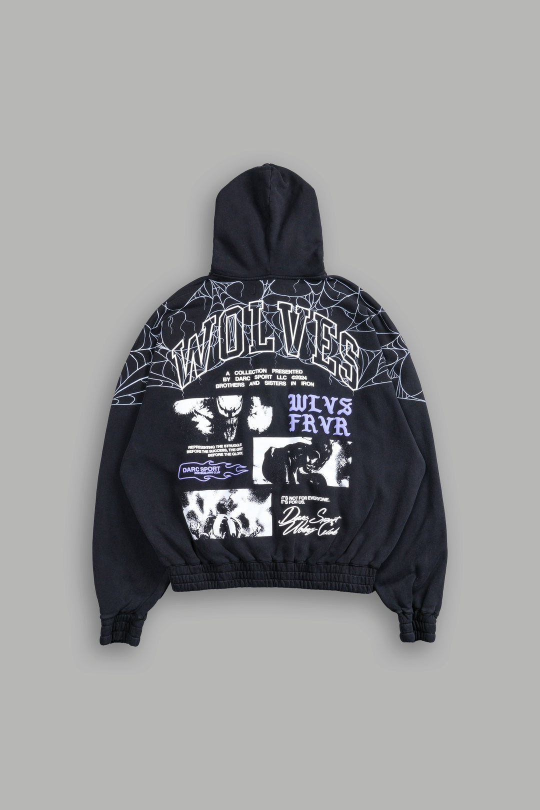 Combined "Chambers" Zip Hoodie in Black