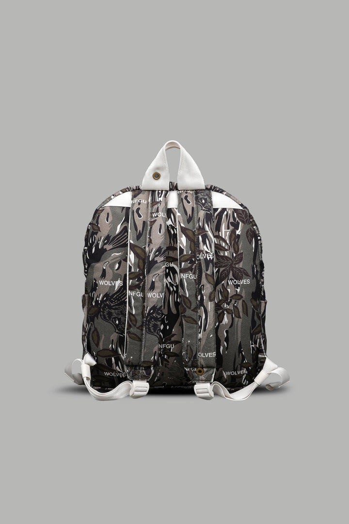 Wolves Everyday Backpack in Darc Coffee Norse Camo