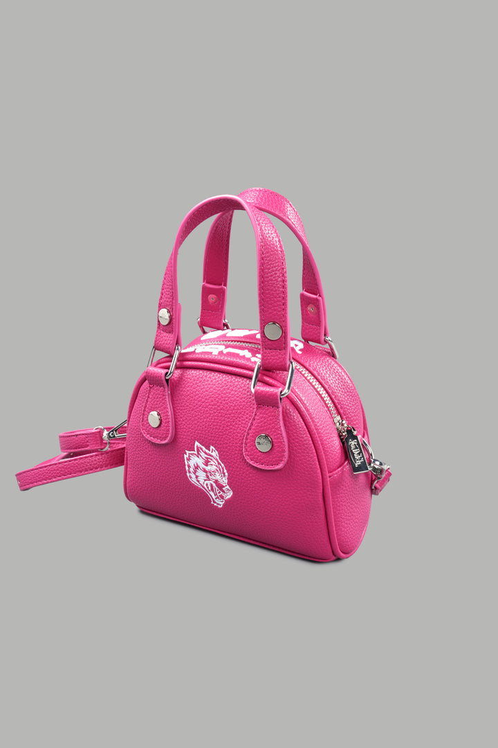 DSVD Collab VD Leather Mini Bowler in Mauve/Pink