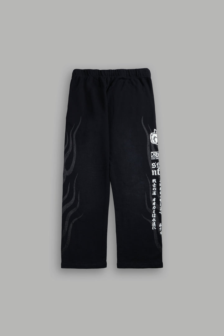 Warrior's Inferno Bigelow Sweat Pants in Black Sun Fade