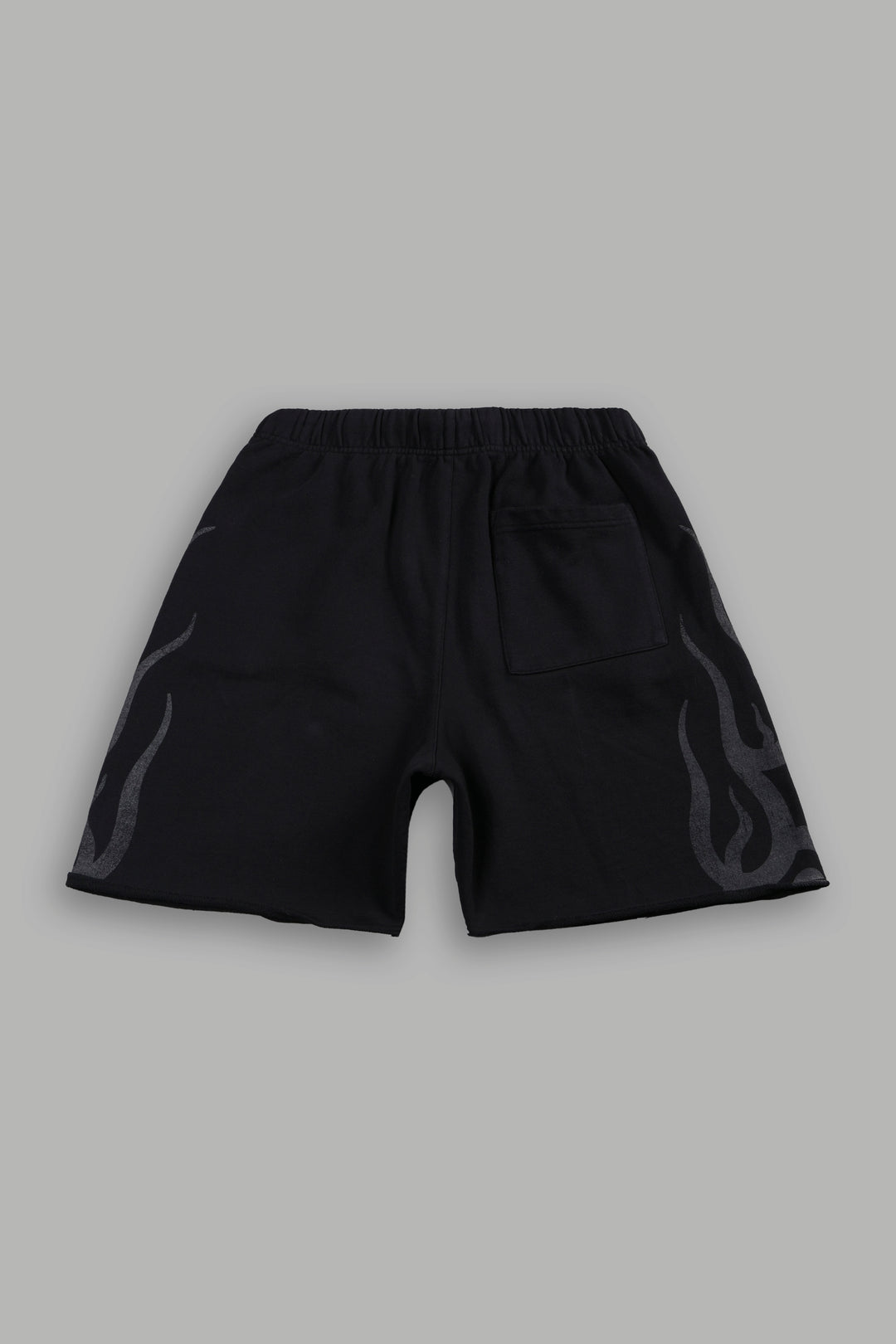 Fight Or Flight Grunge Oversized Raw Hem Post Lounge Sweat Shorts in Black