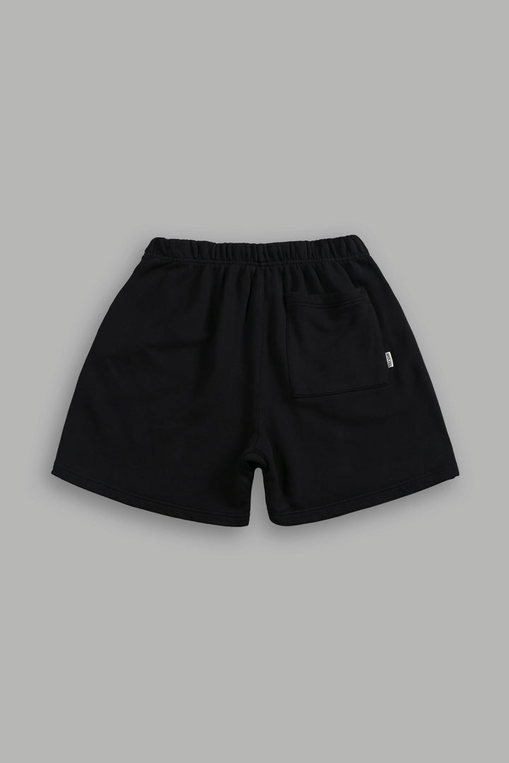 Dual Post Lounge Sweat Shorts in Black
