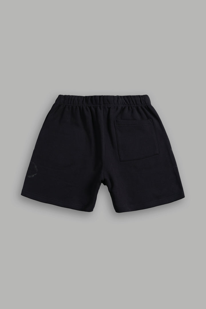 Fallen Cherub Oversized Post Lounge Sweat Shorts in Black