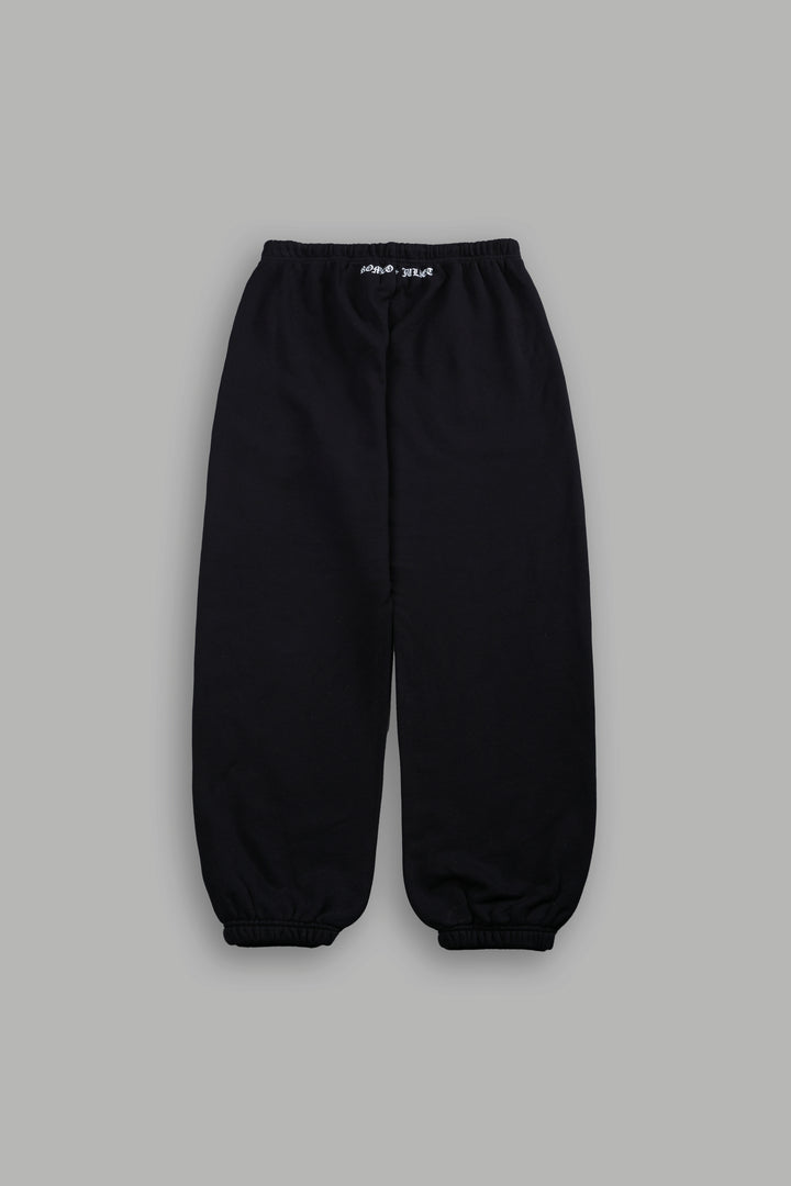 Heart Oath Unisex Lightweight Lounger Sweat Pants in Black