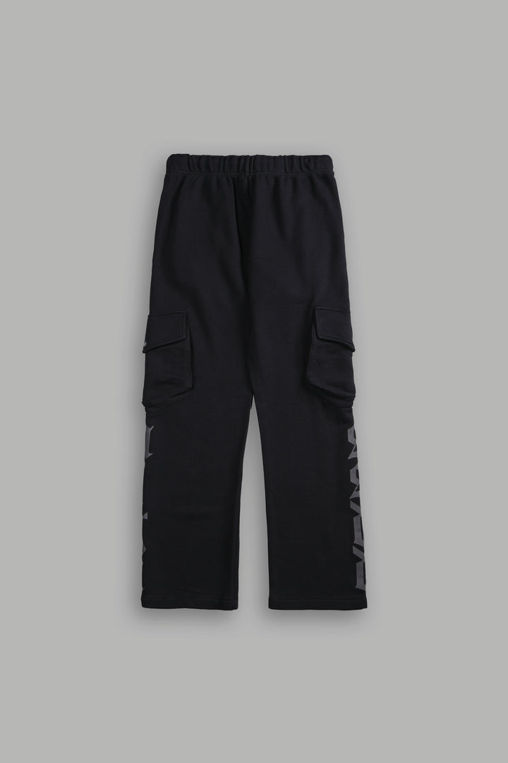 Our Mantra Bigelow Cargo Sweat Pants in Black