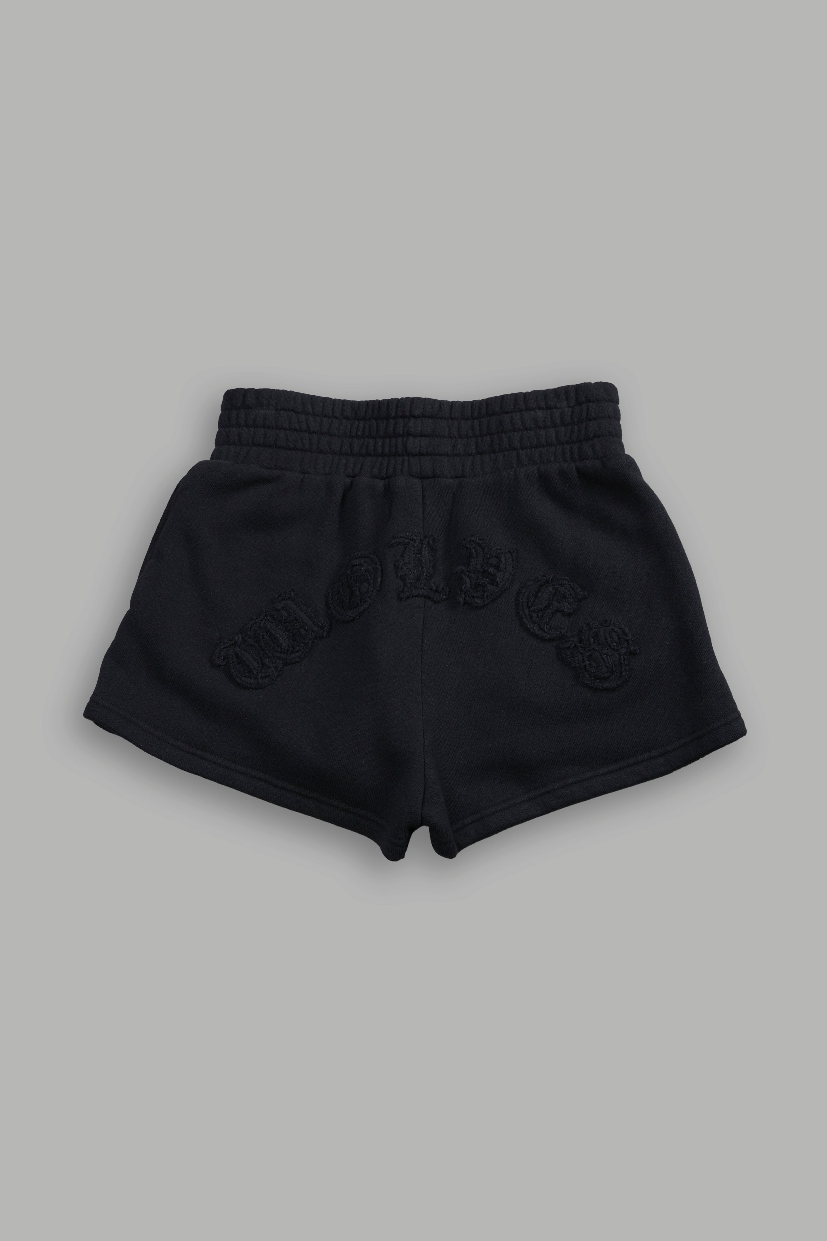 Chopper Appliqué Everson Sweat Shorts in Black