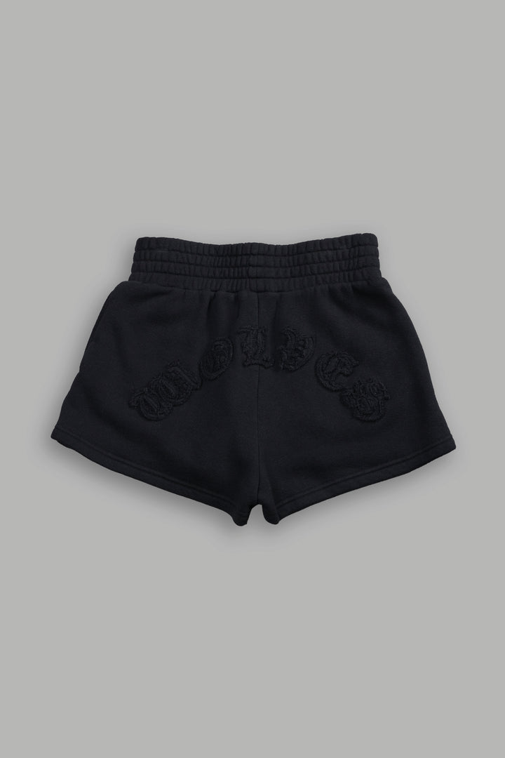 Chopper Appliqué Everson Sweat Shorts in Black