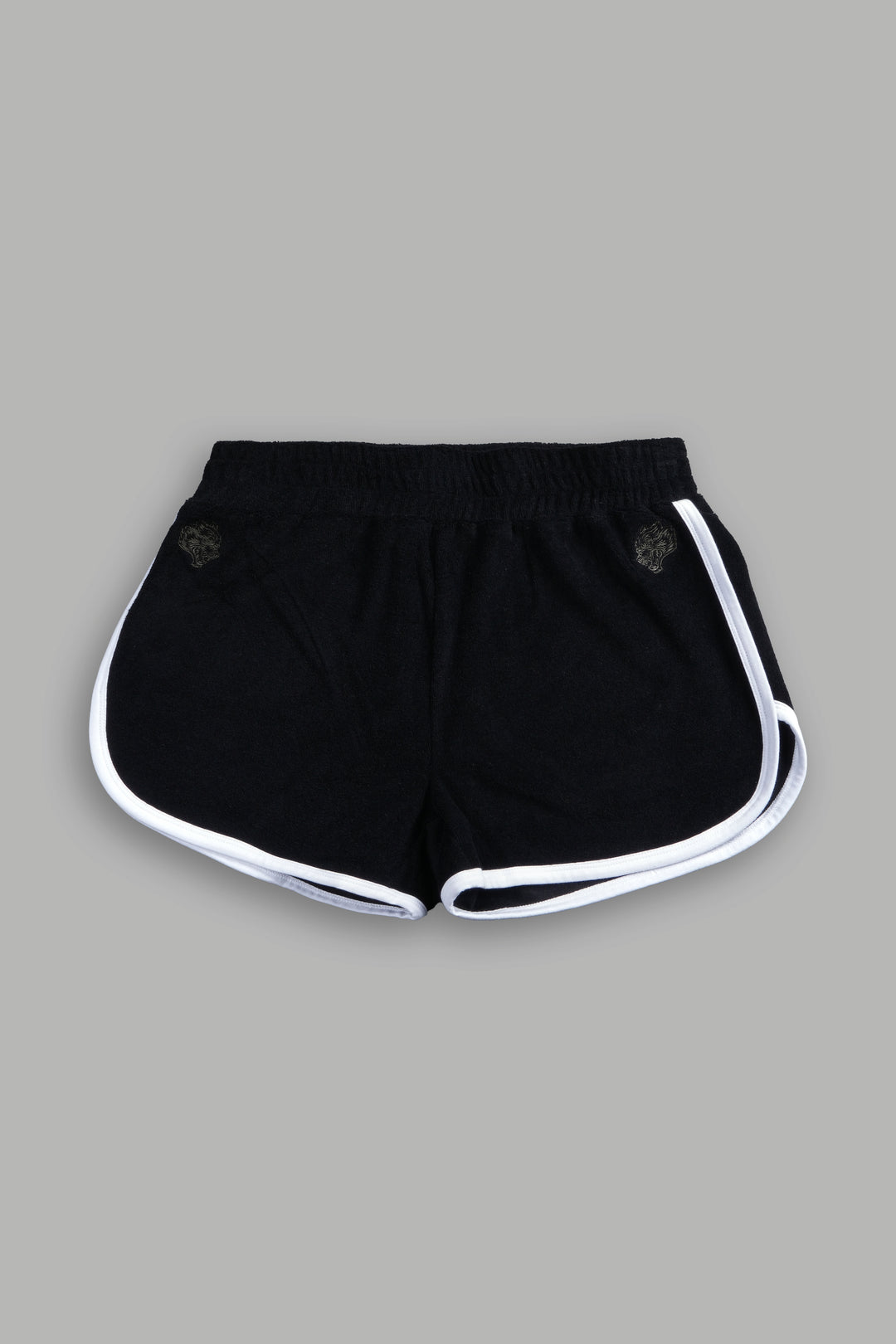 Dual Wolf Tia Track Shorts in Black