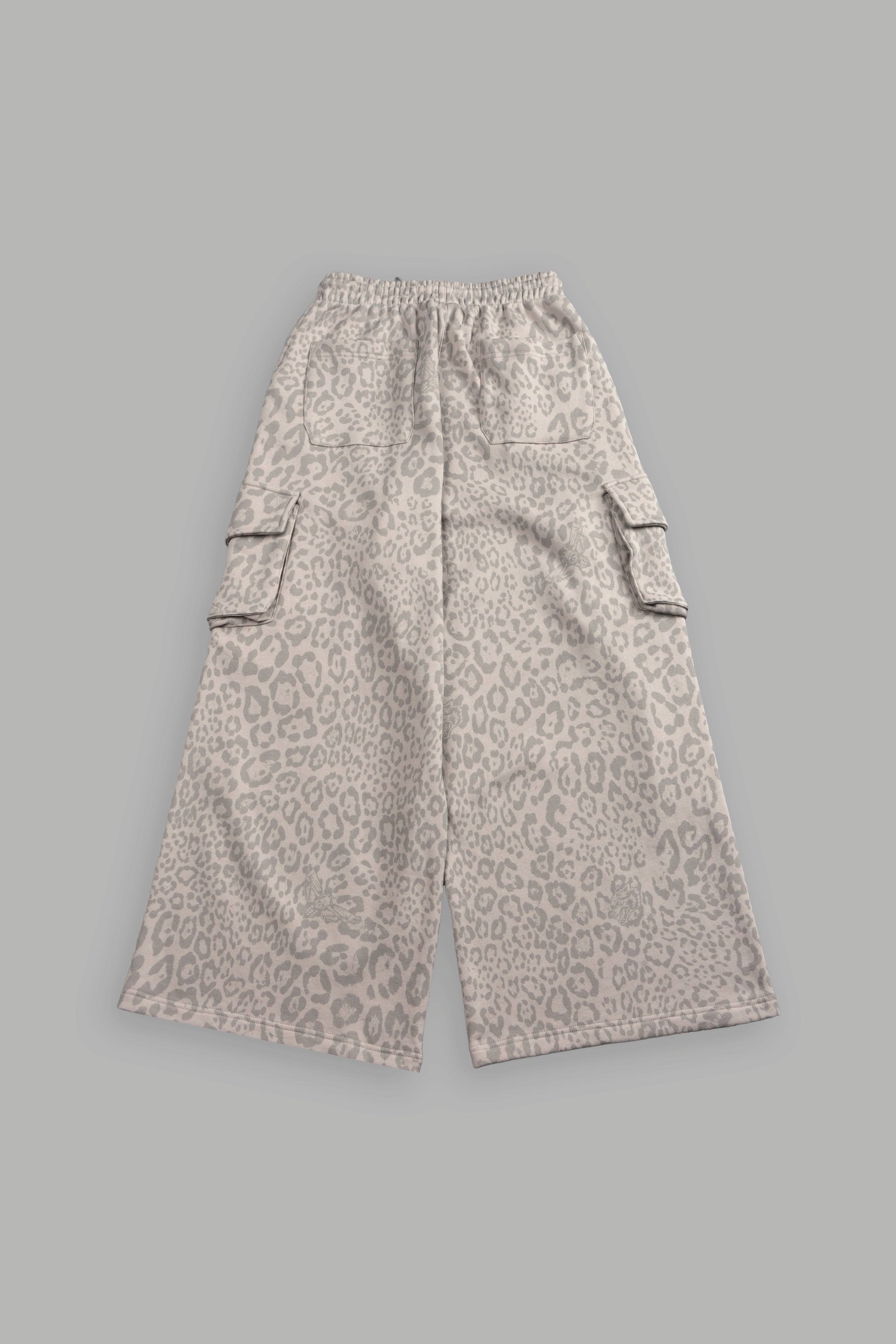 Dual Mia Cargo Sweat Pants in Clay Leopard