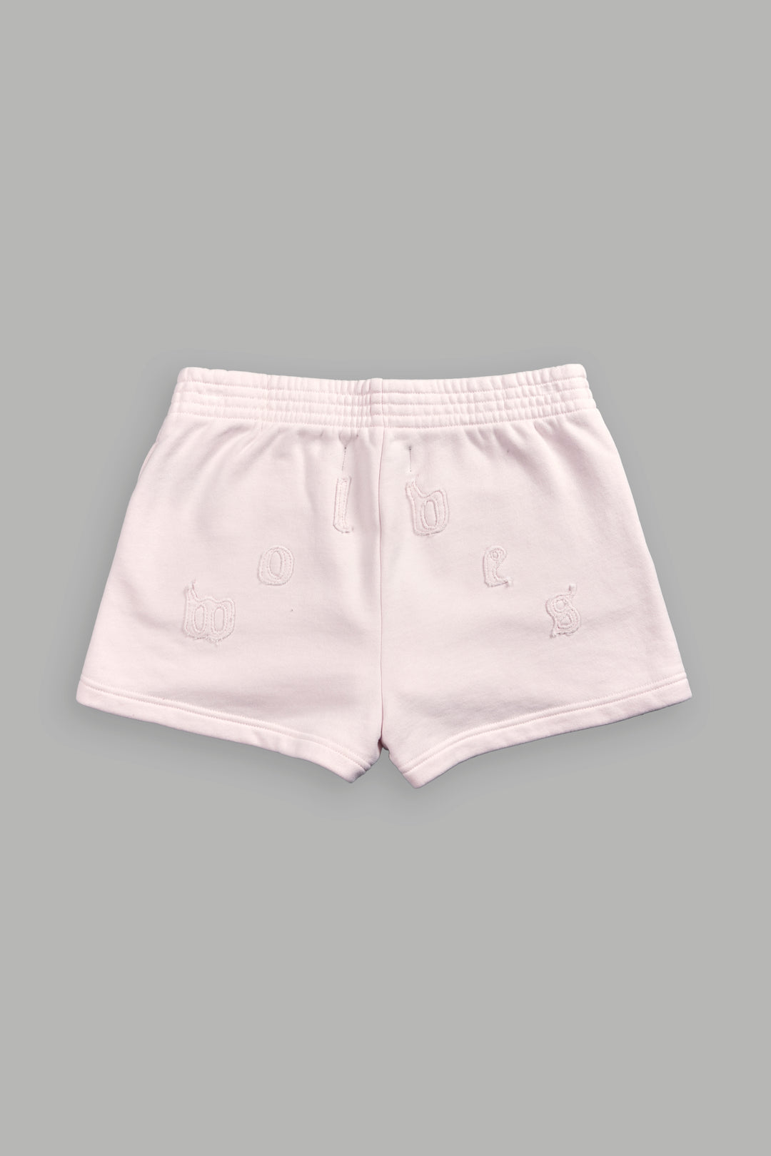 Pyramid Wolves Applique Ellie Sweat Shorts in Blush Pink