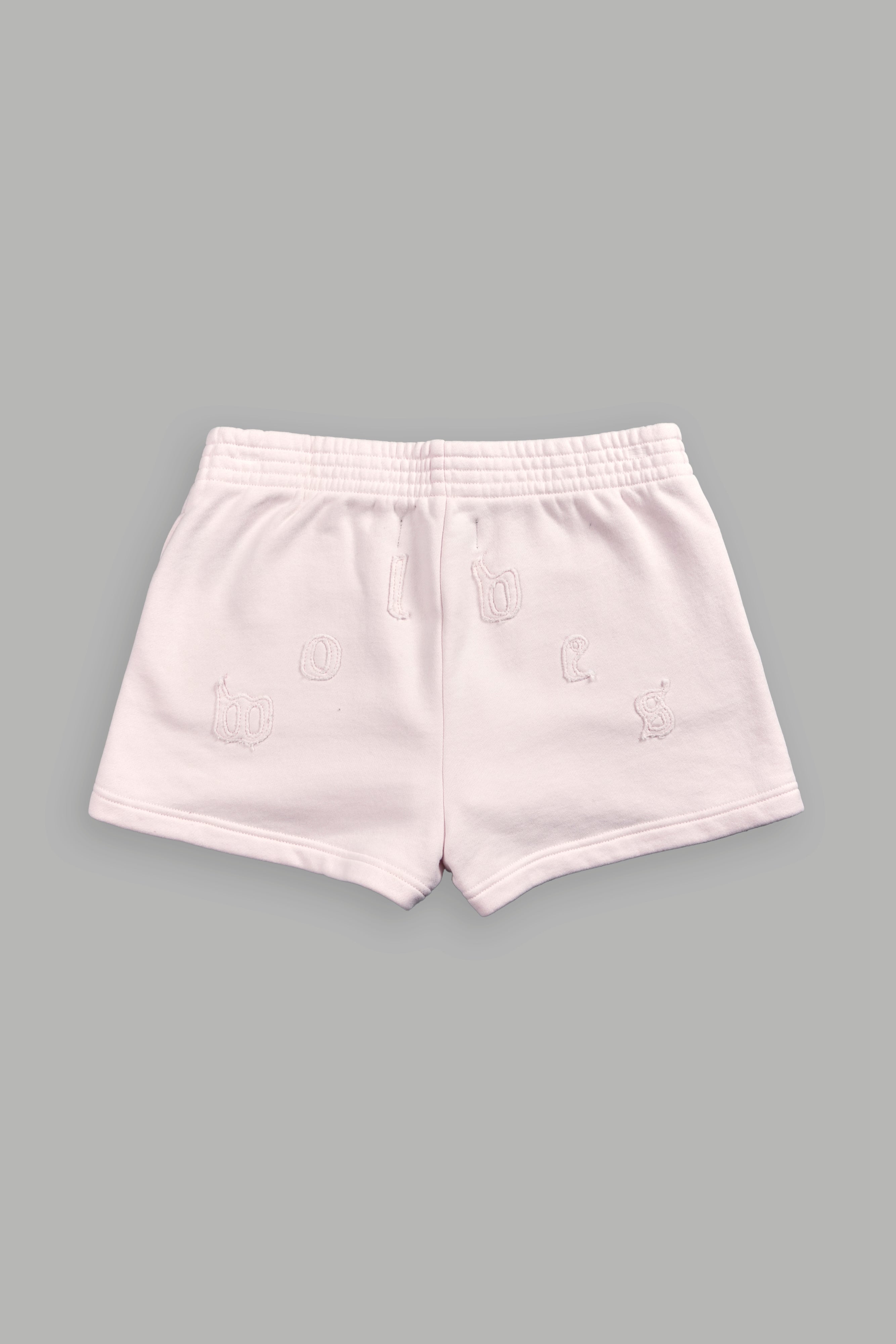 Pyramid Wolves Applique Ellie Sweat Shorts in Blush Pink