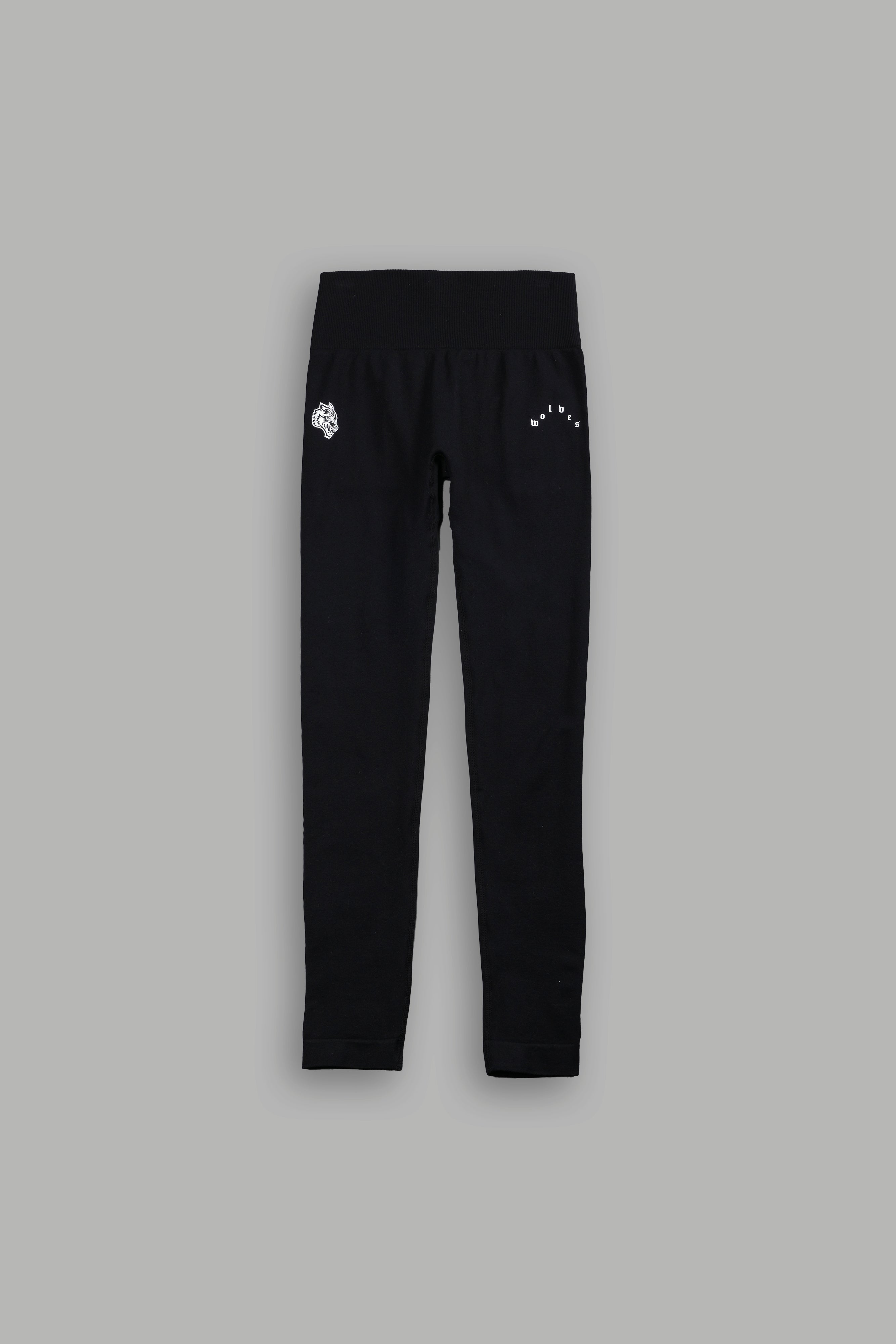 Wolves Pyramid "Skylar" Soft Seamless Leggings in Black