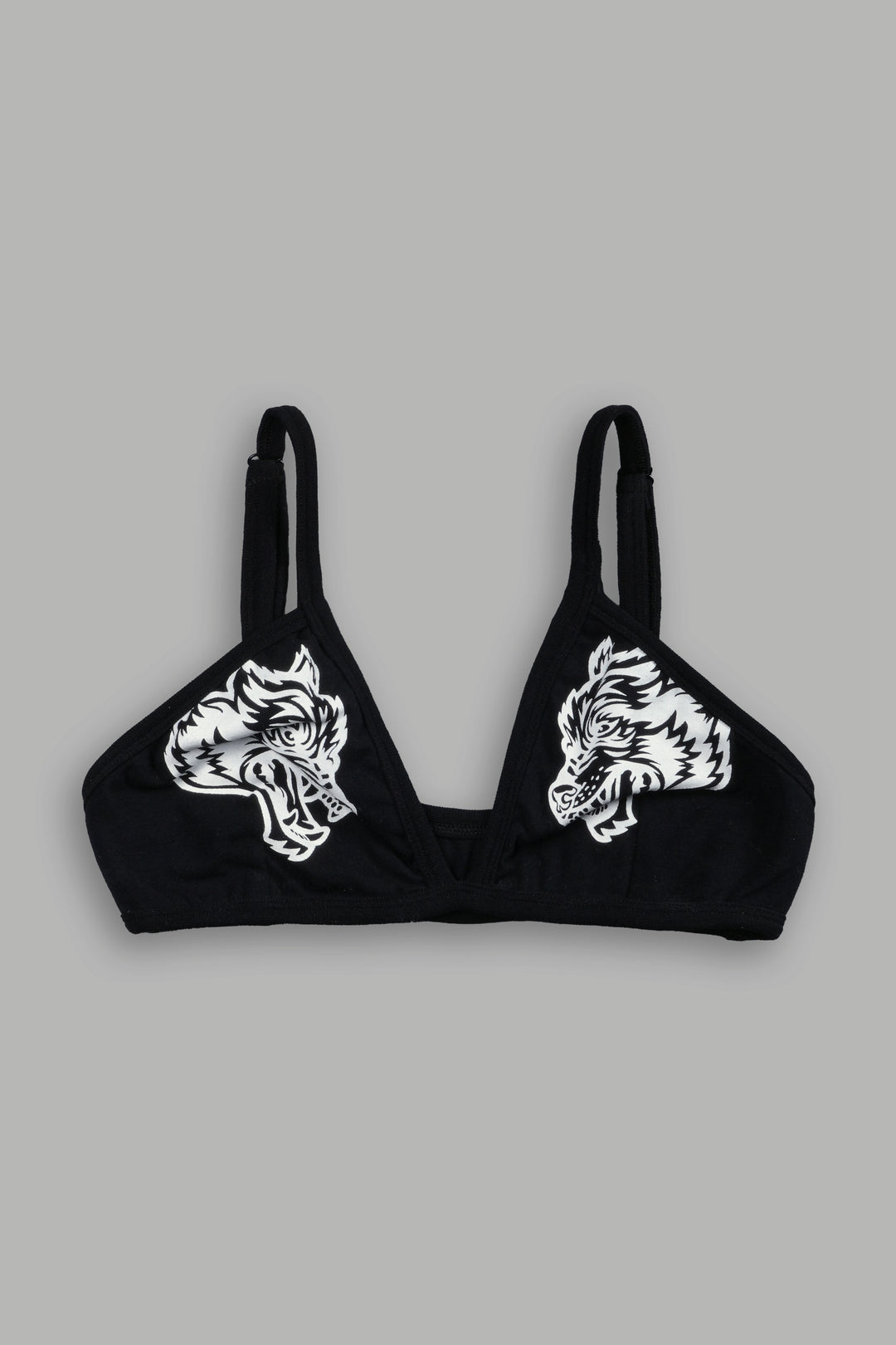 Dual "Eva" Triangle Bralette in Black