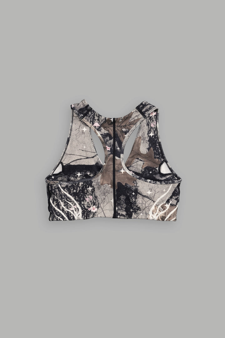 Warrior's Fire "Everson" Seamless Twist Bra in Starry Blossom Woodland Camo