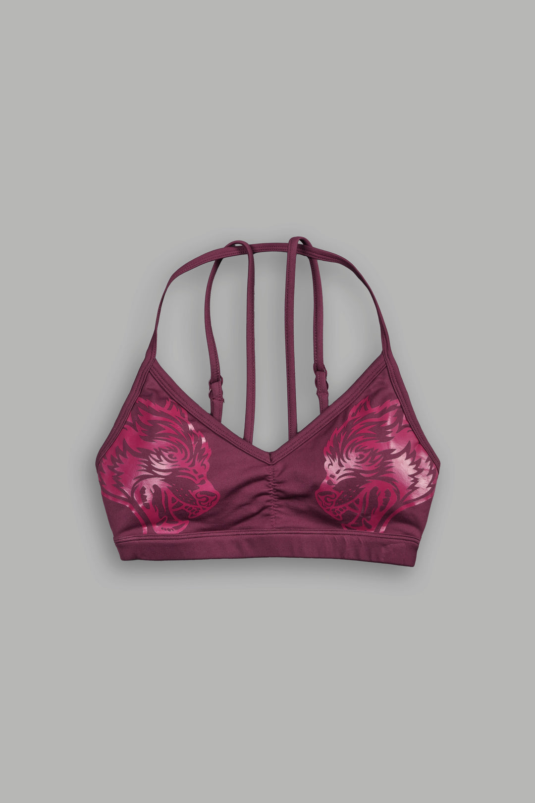 Dual Evey Seamless Bra In Deep Cherry Red