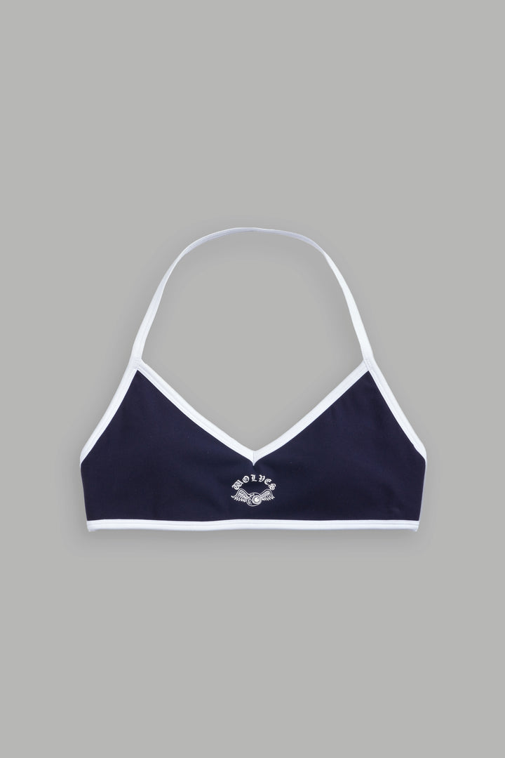Wolves Kulture "Lana" Halter Energy Bra in Classic Navy