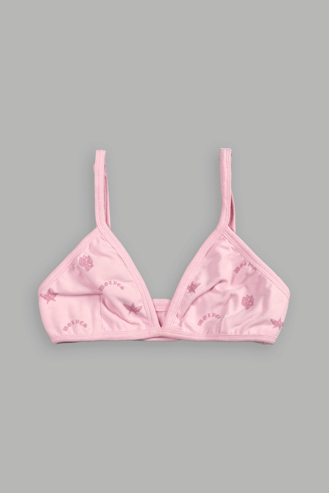 Verona Noir "Eva" Triangle Bralette in Flush Pink
