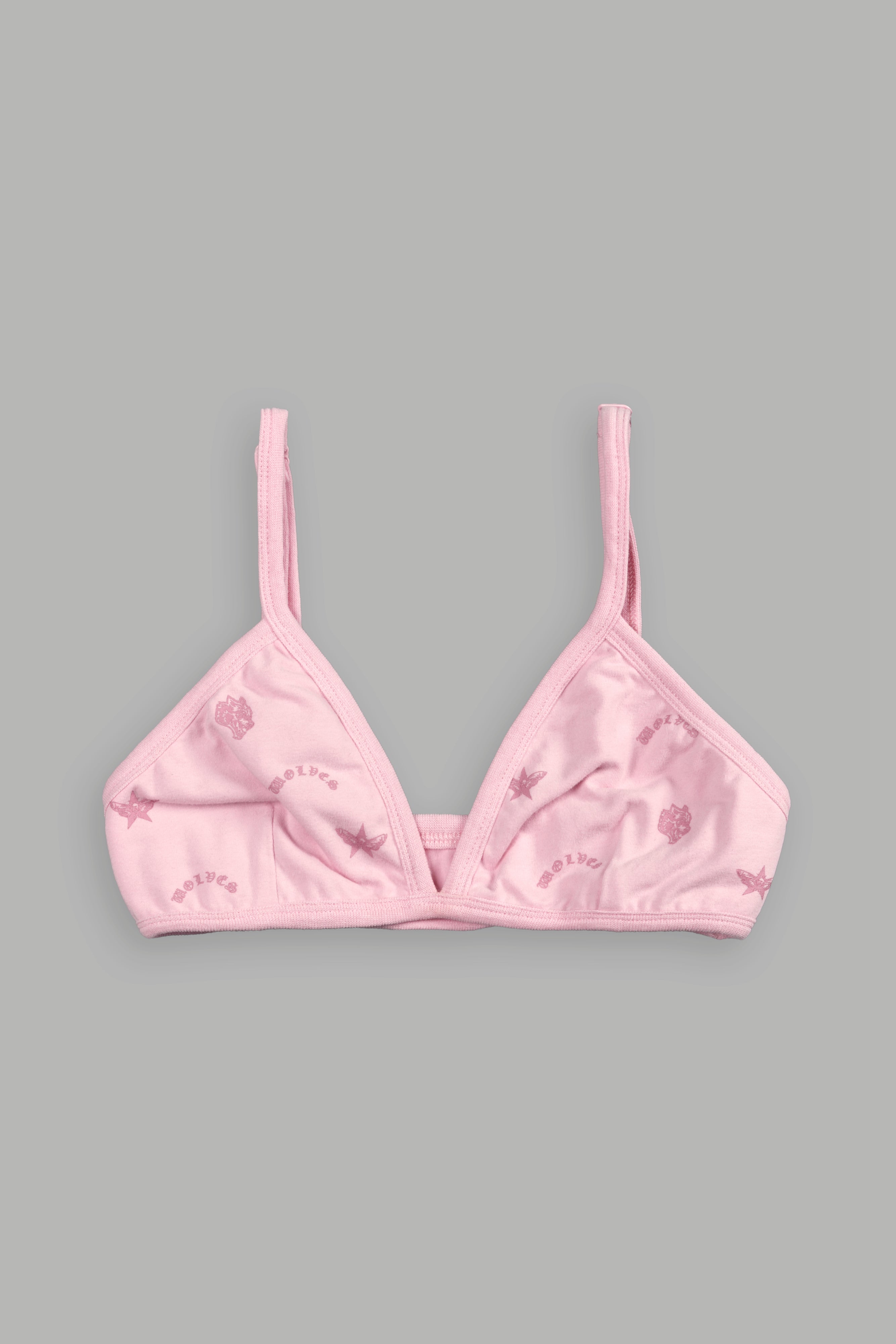 Verona Noir "Eva" Triangle Bralette in Flush Pink