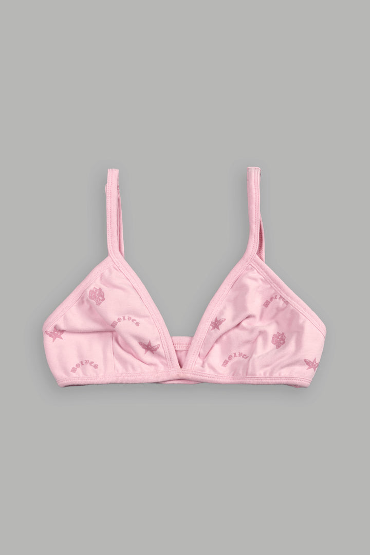 Verona Noir "Eva" Triangle Bralette in Flush Pink