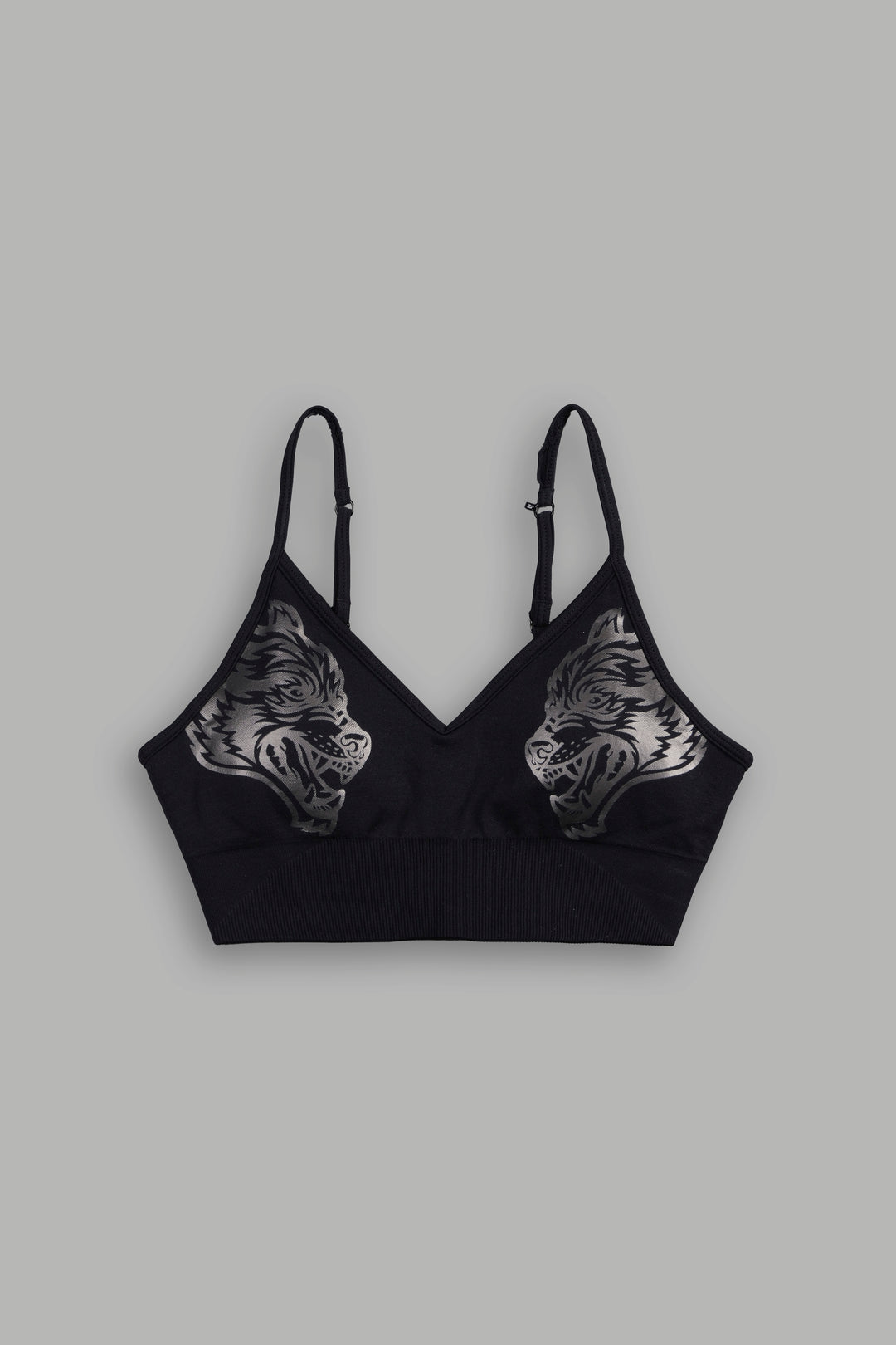 Dual Everson Seamless Sports Bra In Black