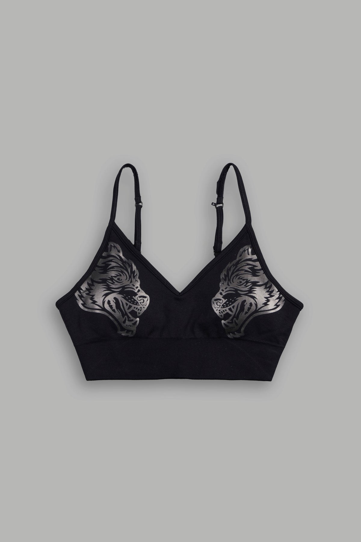 Dual Everson Seamless Sports Bra In Black