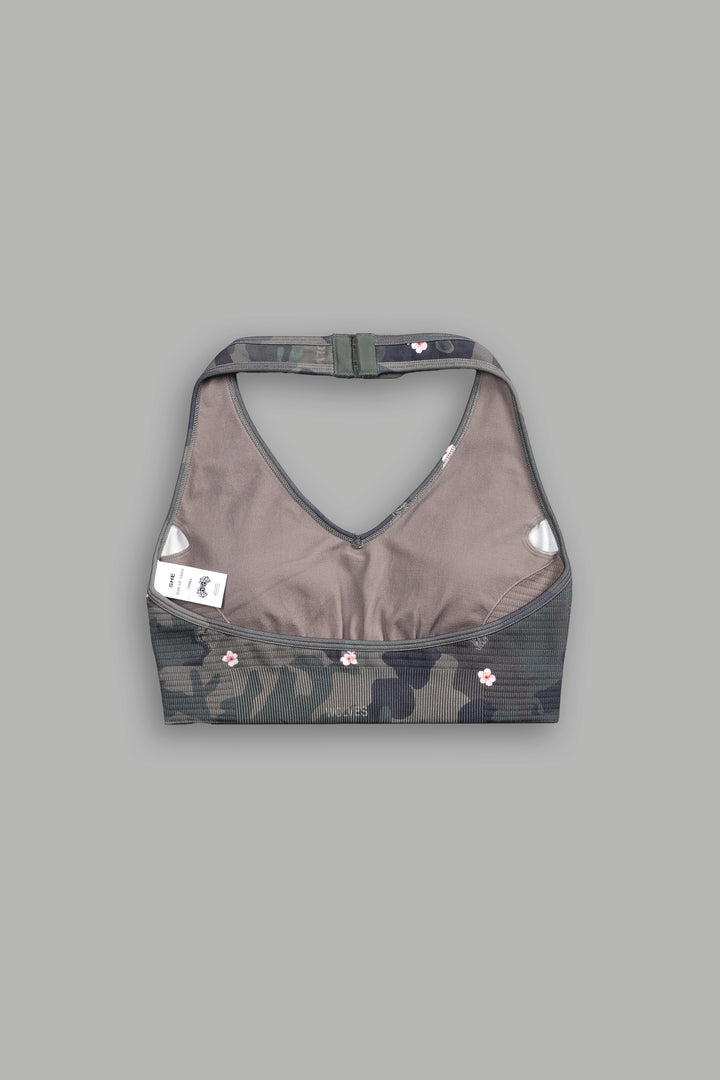 Darc Letter "Everson Seamless" Valencourt Halter Bra in Vintage Blossom Woodland Camo