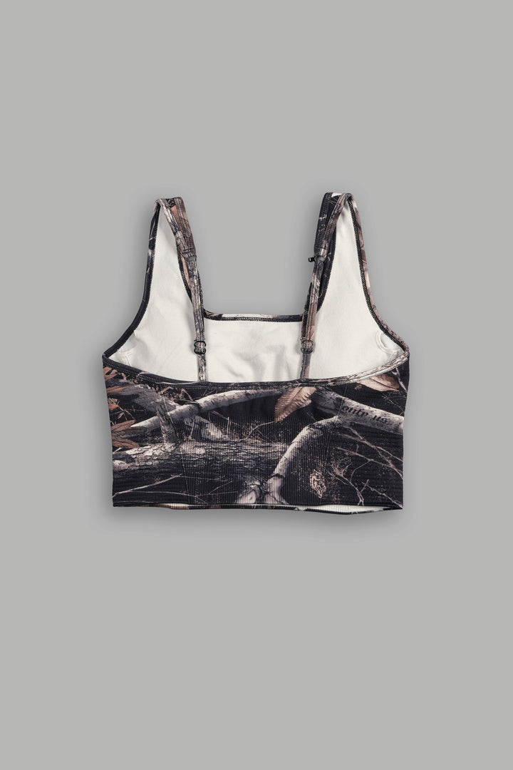 Single Wolf "Everson Seamless" Valencourt Bra in Darc Brown Woodland Camo