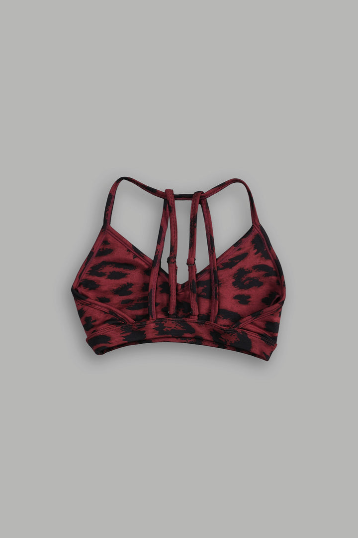 Single Wolf "Everson" Alexa Seamless Bra in Cherry Red Leopard