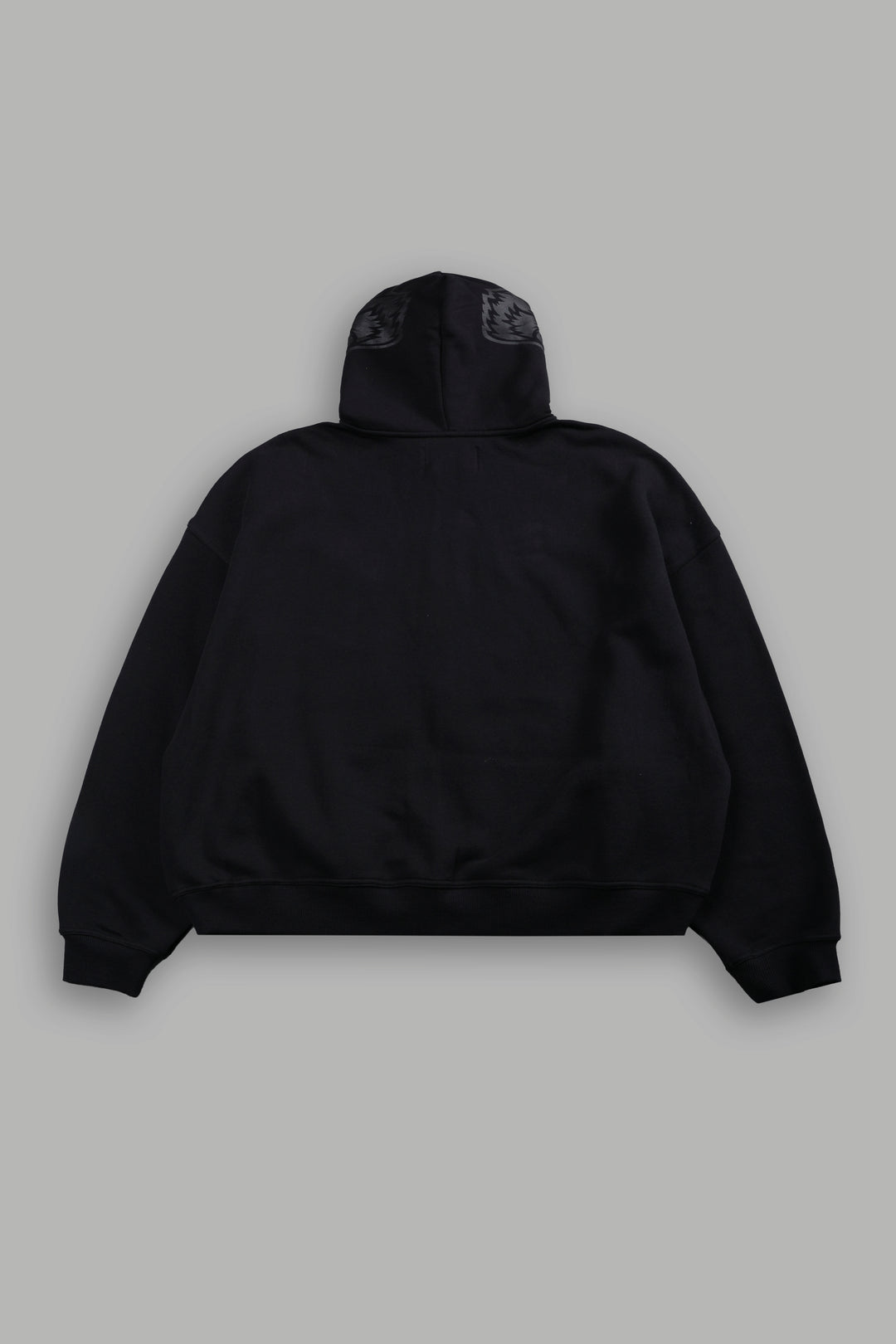 Inner Wolf Vex Double Zip Hoodie in Black